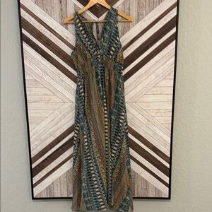 Multicolor Patterned Women's Dress